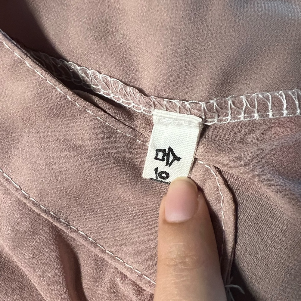 K-Fashion Sheer Pink Blouse, Sz M - Picture 3 of 5